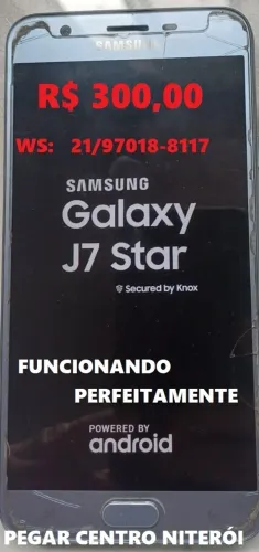 Vendo celular Sansung Galaxy J7 Star- Funcionando perfeitamente- Com carregador