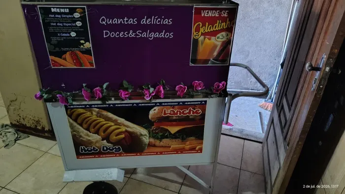 Carrinho de lanche e hot dog