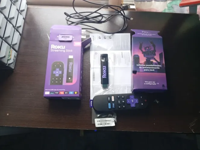 Roku Streaming Stick HD Completo na Caixa - Transforme Sua TV em Smart TV
