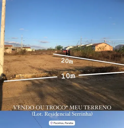 Terreno 10x20 (200m²) - Pocinhos/PB