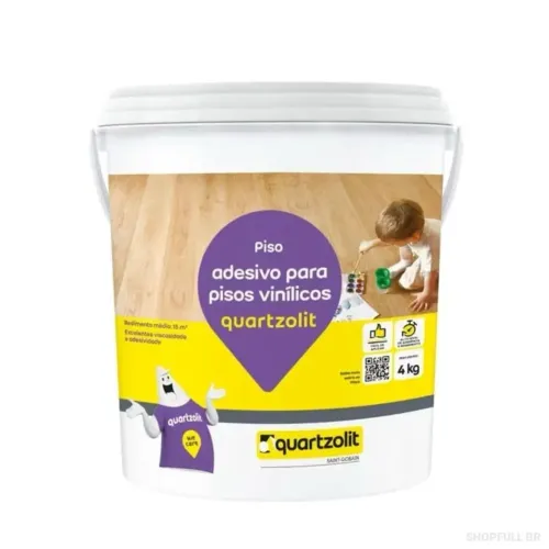 Cola P/ Vinilico Quartzolit Branco 4Kg