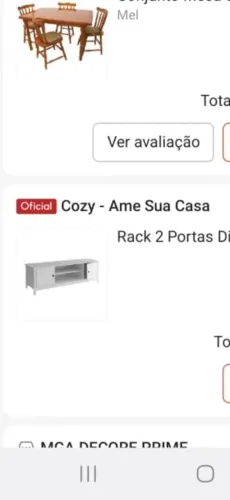 Rack madeira branca semi novo