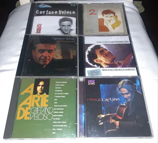 Lote 6 CDs diversos Caetano Veloso mídias em ótimo estado