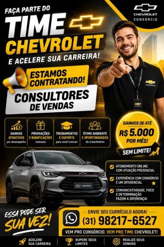 Sua oportunidade de trabalhar na Chevrolet