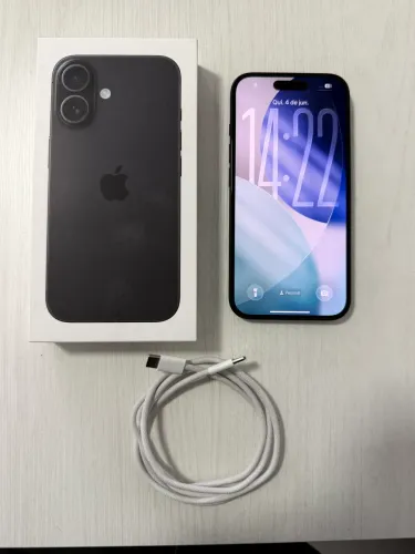 iPhone 16 512GB impecável + bateria 100% e 5 meses de garantia Apple