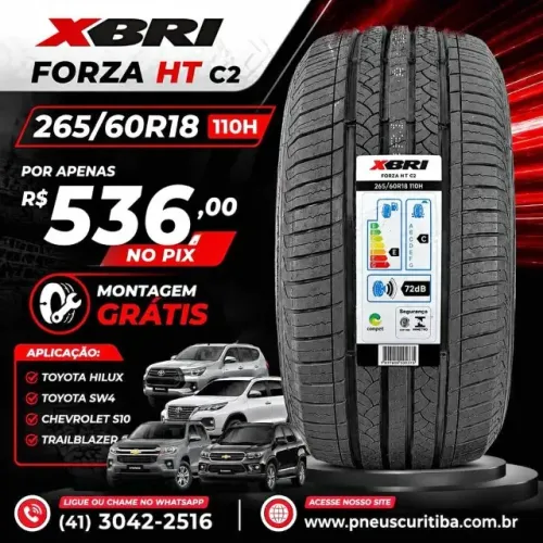 Pneu novo XBRI 265/60r18 - montagem grátis