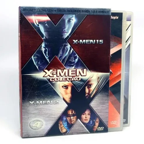 Box DVD X-Men Coleção (X-Men 1.5 + X-Men 2) - 4 Discos + Luva e Cards