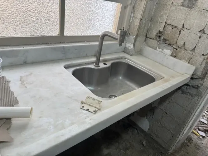 Pia de Mármore Espírito Santo e Cuba Morgana Inox Tramontina