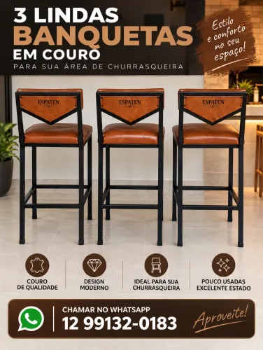 Banquetas para bar interno e externo