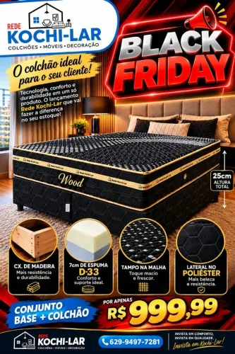 Cama de casal na promoção