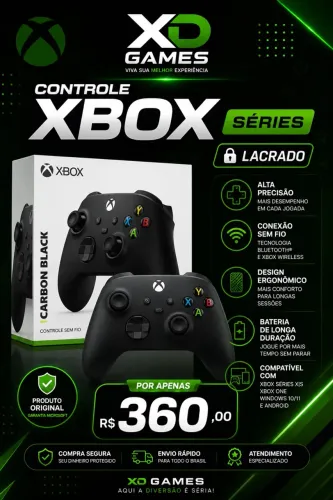 Controle Xbox séries lacrados