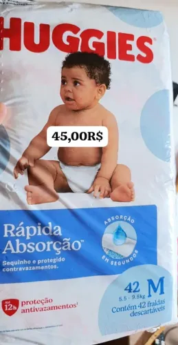 Fraldas descartáveis tamanho M 