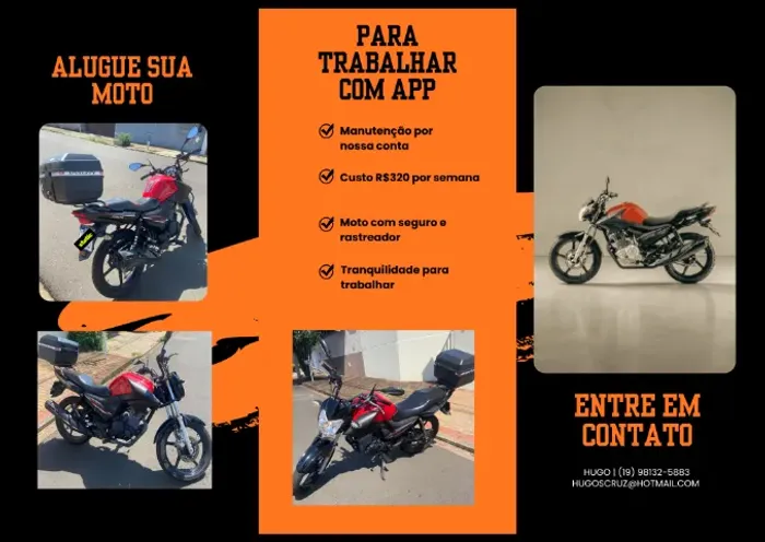 Aluguel de Moto para Entregas App - Sumaré / RMC