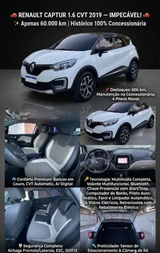 Renault Captur Intense 1.6 16V Flex 5P Aut. 2019