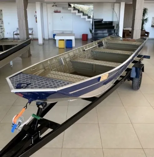 BARCO DE ALUMINIO SEMI CHATA 5 METROS PRONTA ENTREGA