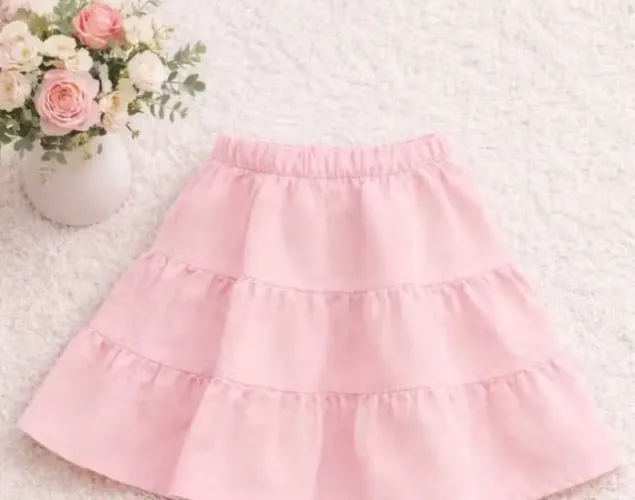 saia rosa infantil