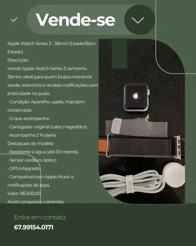 Smartwatch série 3. 38 mm