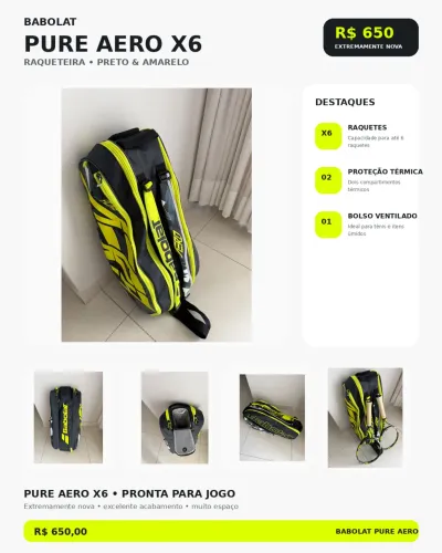Raqueteira Babolat Aero 6x