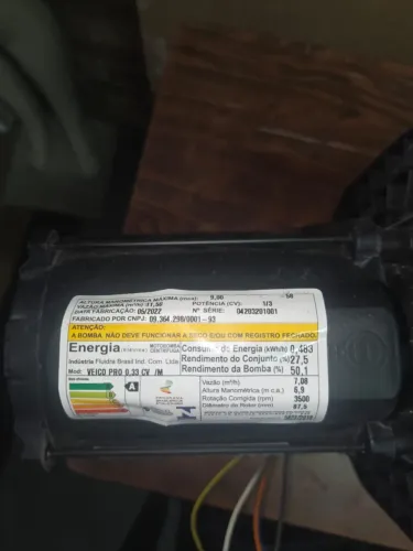 Bomba d água para piscina veico 1/3 cv  nova!
