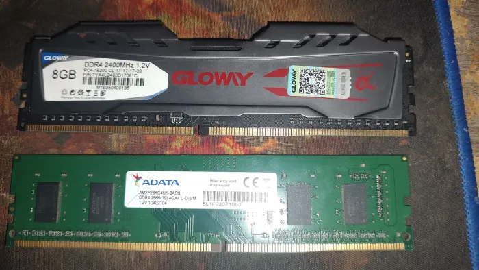 Memórias ram ddr4 12gb