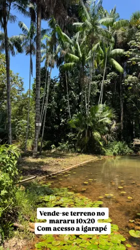 Terreno no mararu com acesso a Igarapé 10X20