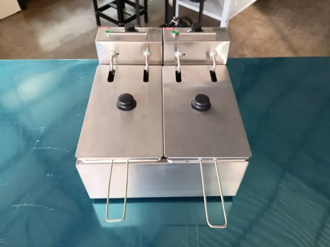 Fritador Elétrico 2 Cubas FES 8 Litros 220V - Stevan Metal