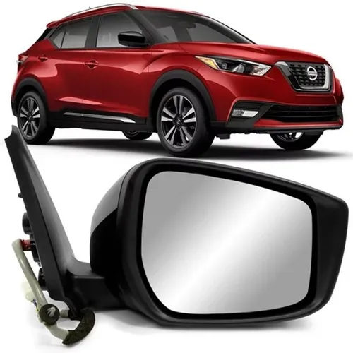 Par Retrovisor Nissan Kicks 2017 - Preto - Metagal