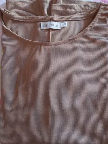 Blusinha nude canelada 