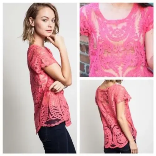 Blusa bordada tule