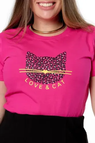 T-shirt feminina algodão 