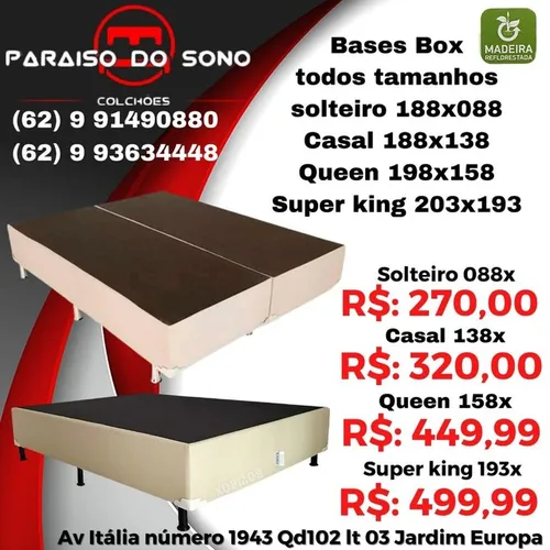 Box super King reforçado entregamos hoje sem taxa de entrega em Goiânia e Aparecida