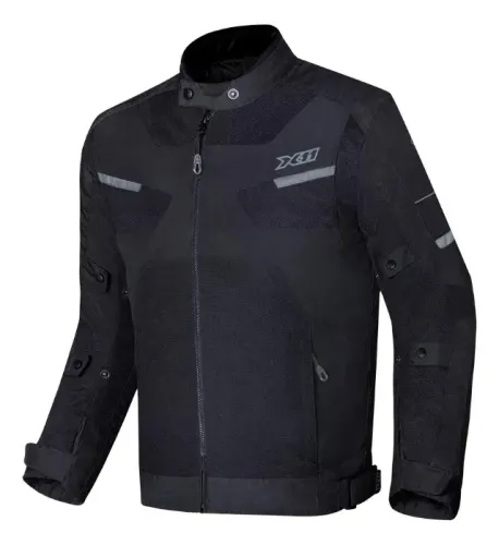 Jaqueta Masculina X11 Breeze 2 Preta Cinza Motociclista