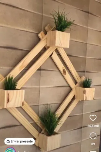 Painel e cachepot para plantas e flores 