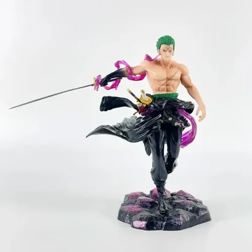 Action Figure Roronoa Zoro com Espadas - One Piece - Boneco com Espadas - Figura de Ação