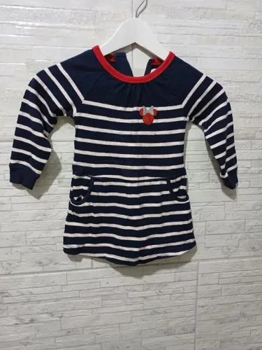 Vestido Minnie - Estampa listrada - Infantil pra hoje