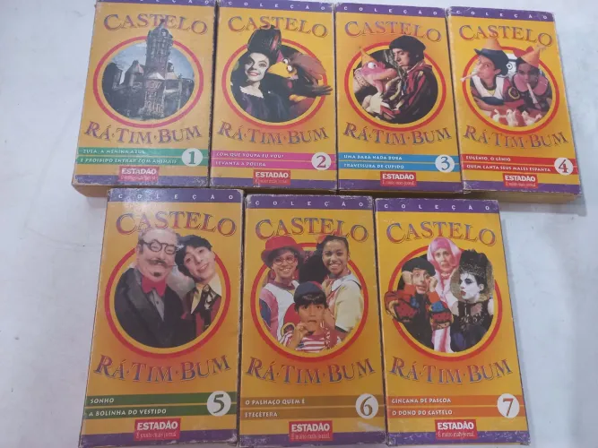 Antiga fitas vhs castelo Ra tim bum 7 peças 