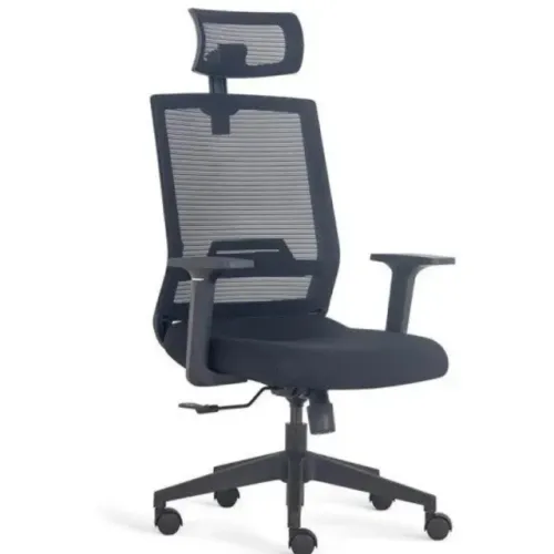 Cadeira Escritório Presidente Tela Berlim Cor Preto Conforto Ergonômico | Modelo 30050
