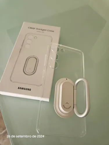 Capinha de Celular Samsung Galaxy S23 Transparente com Suporte de Anel