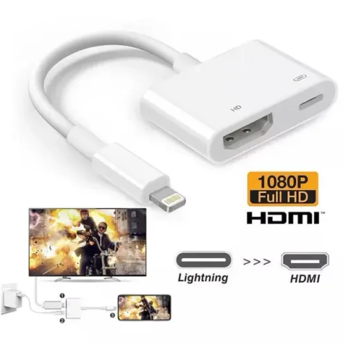 Adaptador Hdmi Para iPhone Tv Espelha Monitor Cabo Lightning