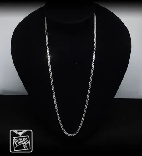 Cordão Escamado Grumet Prata 925