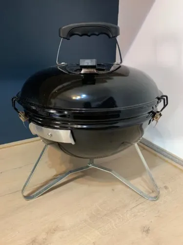 Churrasqueira Portátil A Carvão 34cm - Aço Preto | Ótimo estado