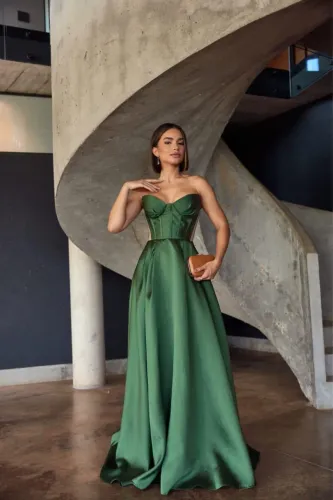 Vestido de festa Verde Oliva