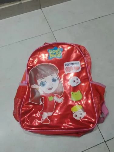 Mochila Infantil gi Lucas neto - Vermelha com lancheira
