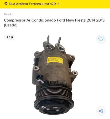 COMPRESSOR FORD NEW FIESTA 2015 
