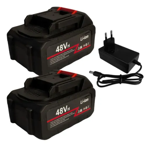 2x Bateria 48v + 1 Fonte Carregador 21v Ferramentas