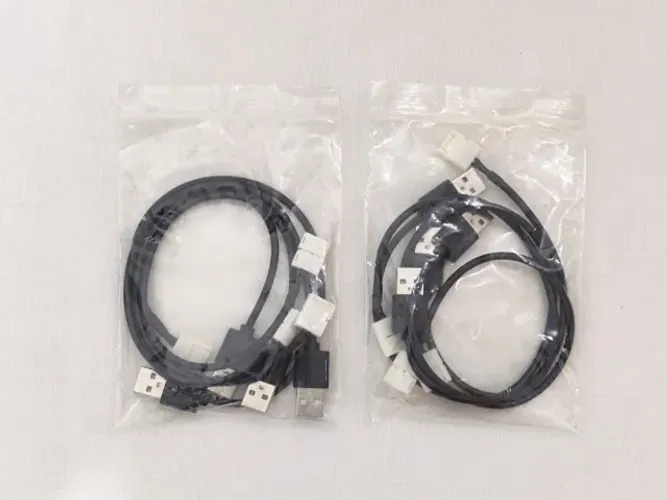 08x Cabo conector USB para fita led 8mm 2 vias
