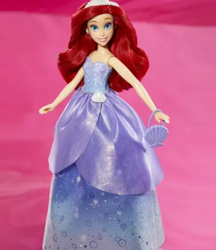 Boneca Ariel Princesa Disney vestido 5 em 1