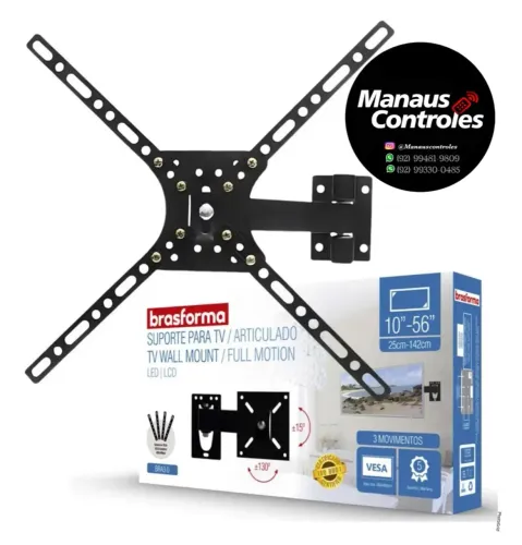 Suporte Articulado Brasforma para TV de 10" a 56" polegadas 