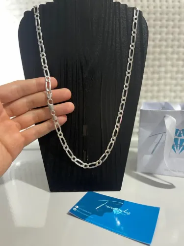 Cordão Prata 925 - Grumet Elo 1x1 maciço 