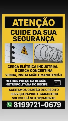Instalação de cercas de proteção. (Promoção)